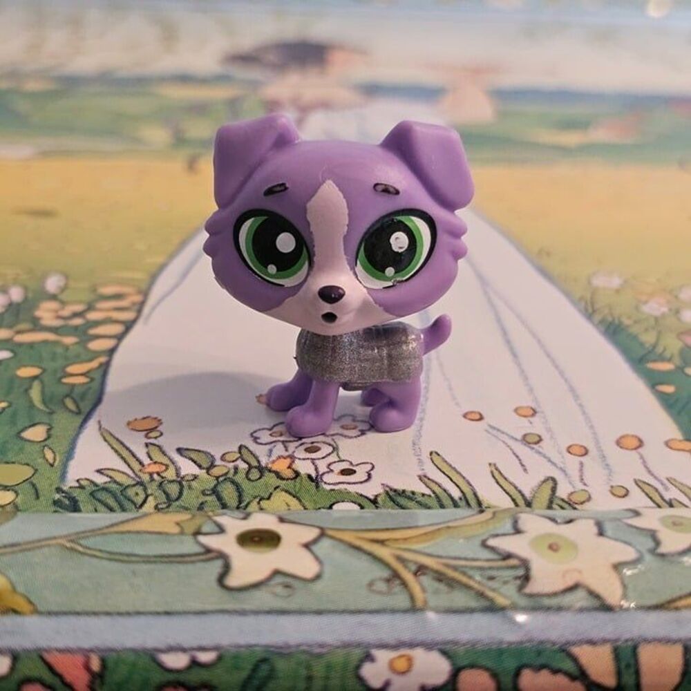 ♡ Littlest Pet Shop Mini Collie Dog "Luke Yorkshire" #4073 Gen 5 LPS ♡